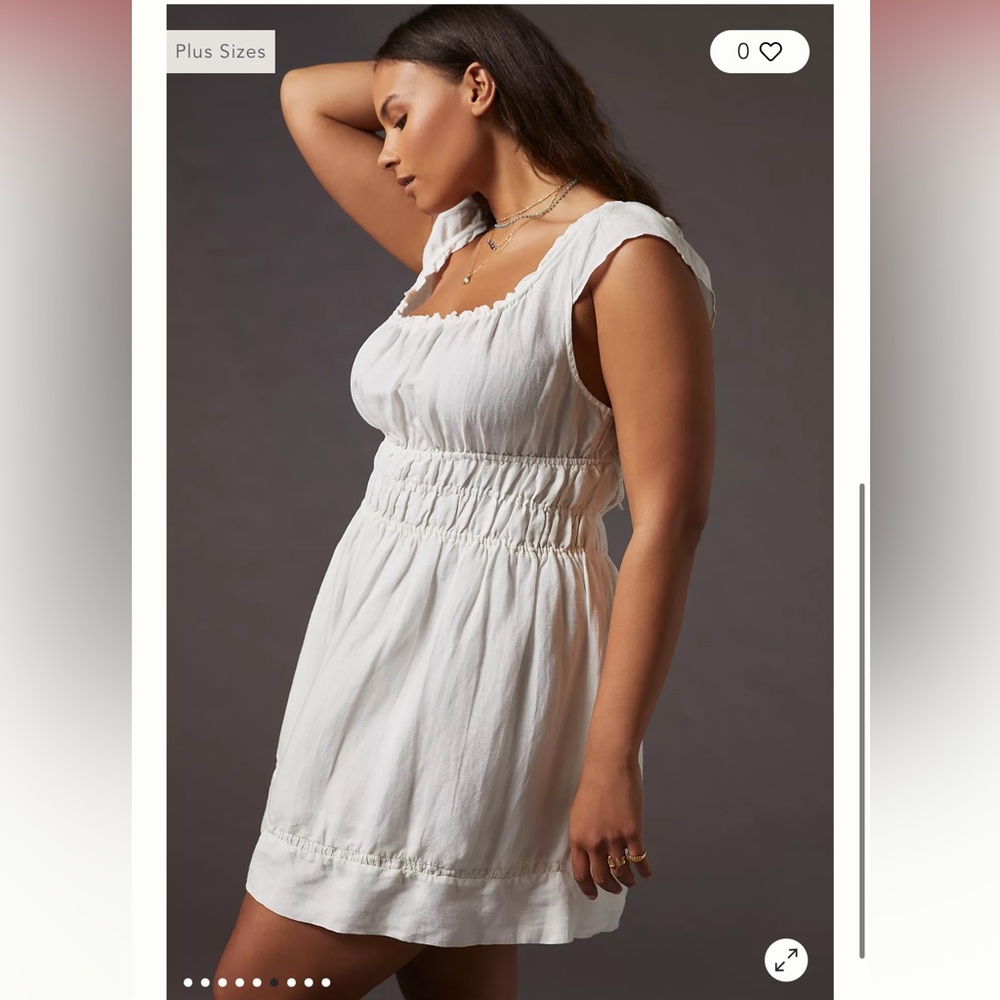Anthropologie Smock Waist Mini Dress - Picture 3 of 10